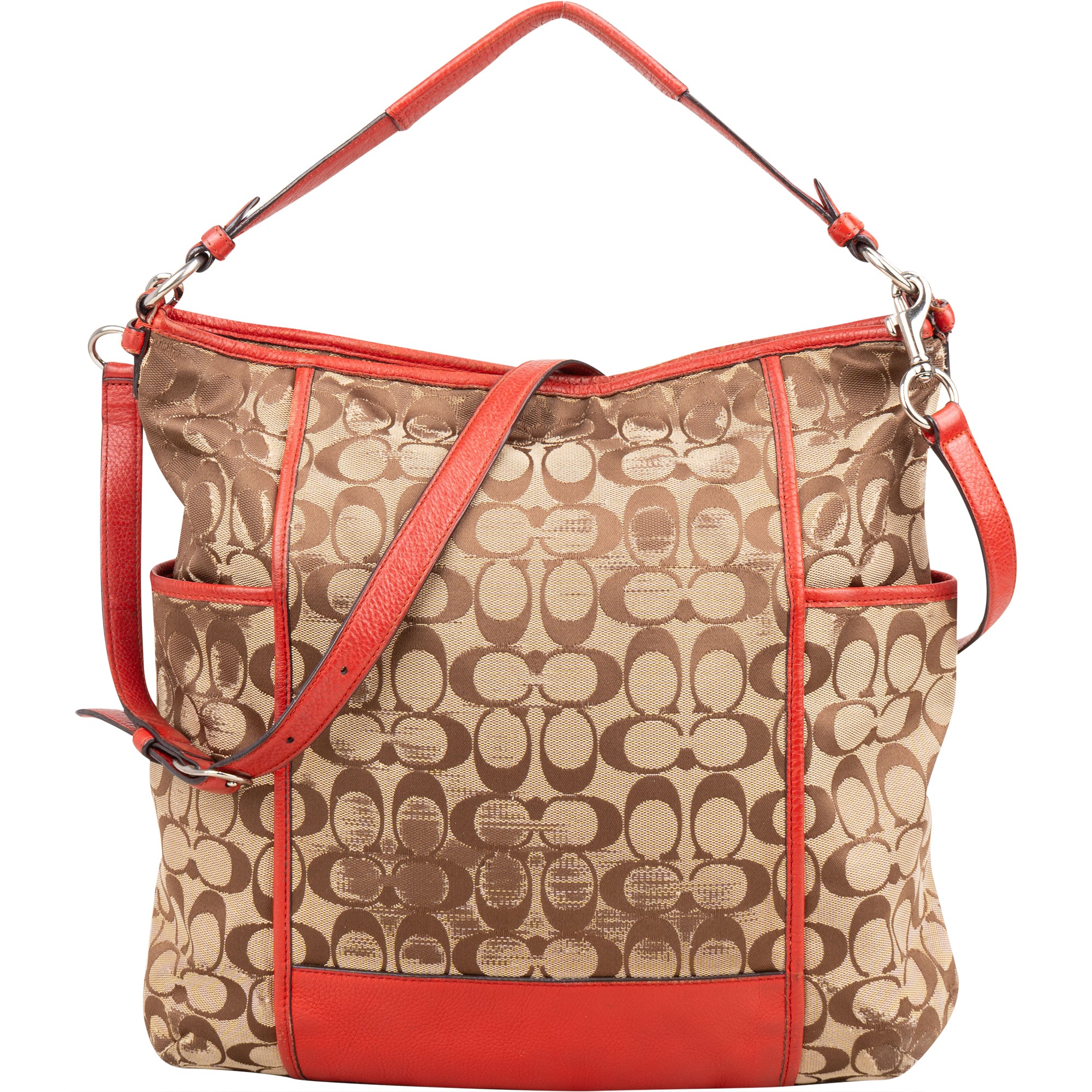 Coach Signature Monogram Handbag - vintageandkickz