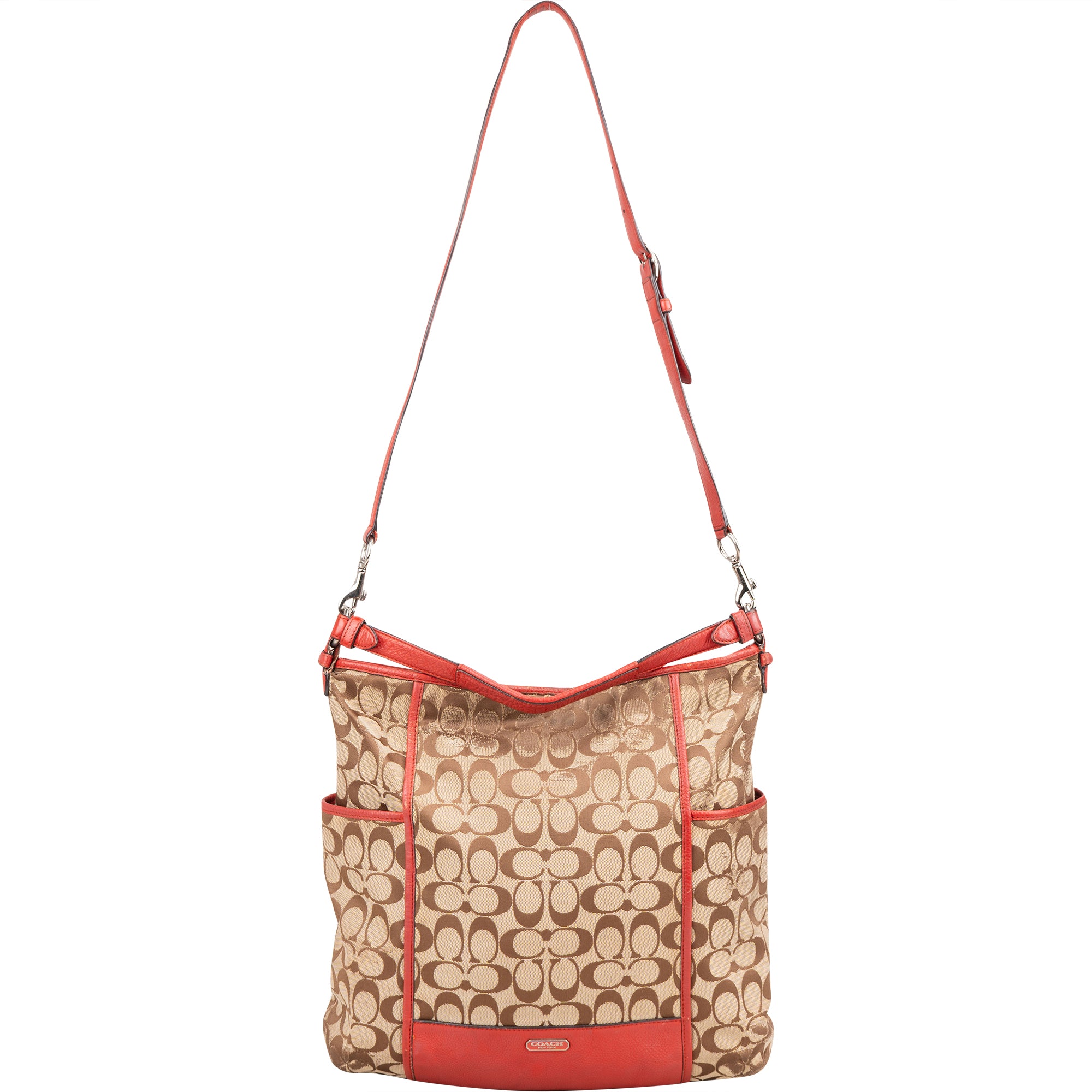 Coach Signature Monogram Handbag - vintageandkickz