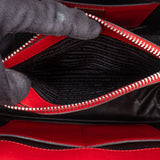 Prada Red Saffiano Leather Turnlock Double Handbag