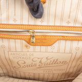 Louis Vuitton Damier Azur Monogram Neverfull MM Shopper Handbag