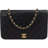 Chanel Quilted Lambskin 24K Gold Single Flap Crossbody Bag