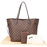 Louis Vuitton Damier Ebene Monogram Neverfull MM Shopper Bag