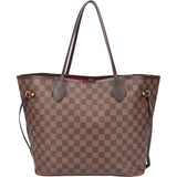 Louis Vuitton Damier Ebene Monogram Neverfull MM Shopper Bag