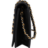 Chanel Quilted Lambskin 24K Gold Single Flap Crossbody Bag