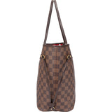 Louis Vuitton Damier Ebene Monogram Neverfull MM Shopper Bag