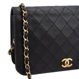 Chanel Quilted Lambskin 24K Gold Single Flap Crossbody Bag