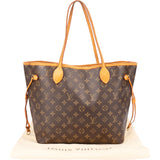 Louis Vuitton Canvas Monogram Neverfull MM Shopper Handbag