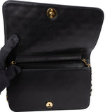 Chanel Quilted Lambskin 24K Gold Single Flap Crossbody Bag
