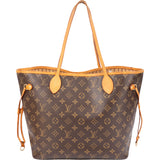 Louis Vuitton Canvas Monogram Neverfull MM Shopper Handbag