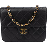 Chanel Quilted Lambskin 24K Gold Single Flap Crossbody Bag