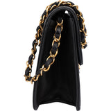 Chanel Quilted Lambskin 24K Gold Single Flap Crossbody Bag