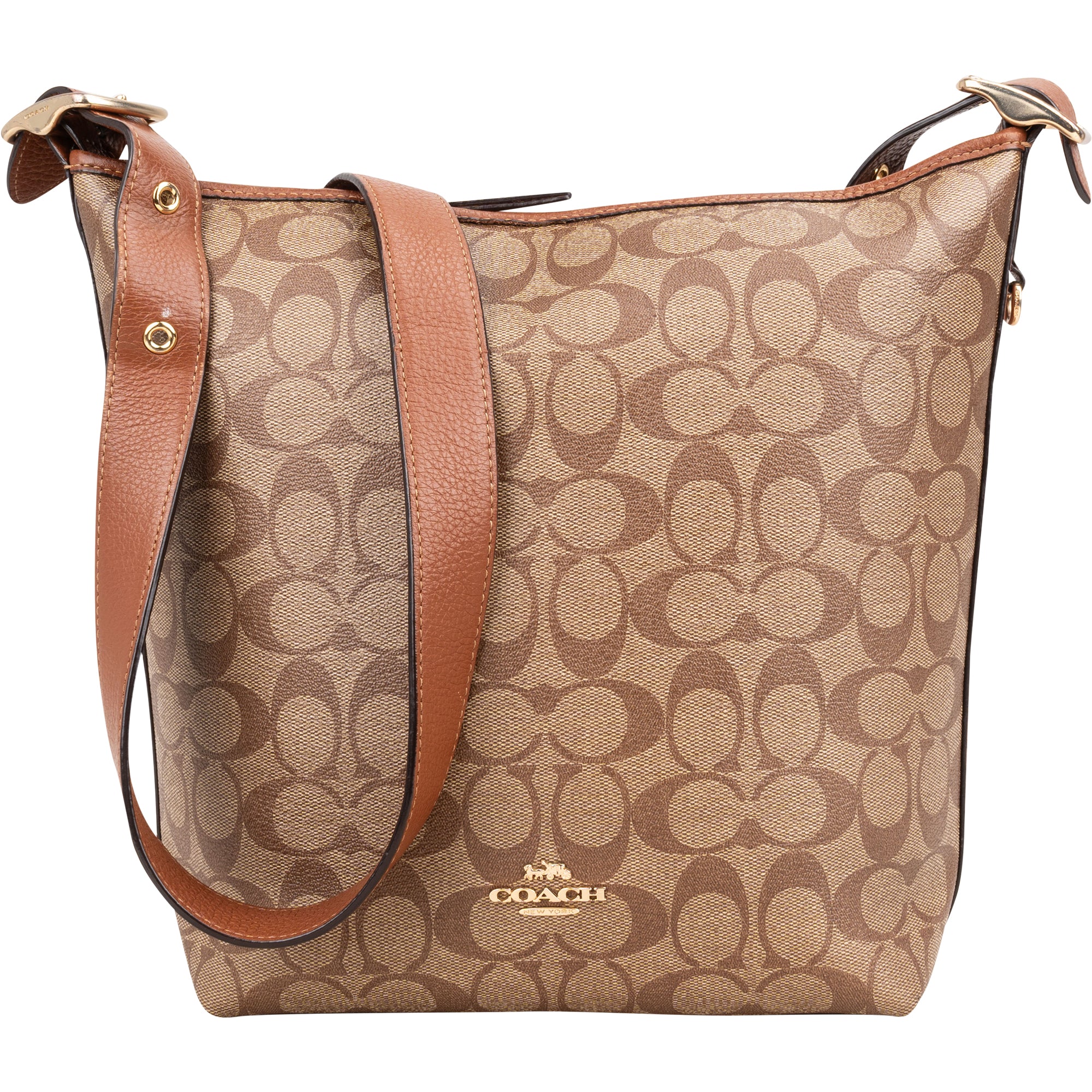 Coach Signature Canvas Monogram Val Crossbody Bag - vintageandkickz