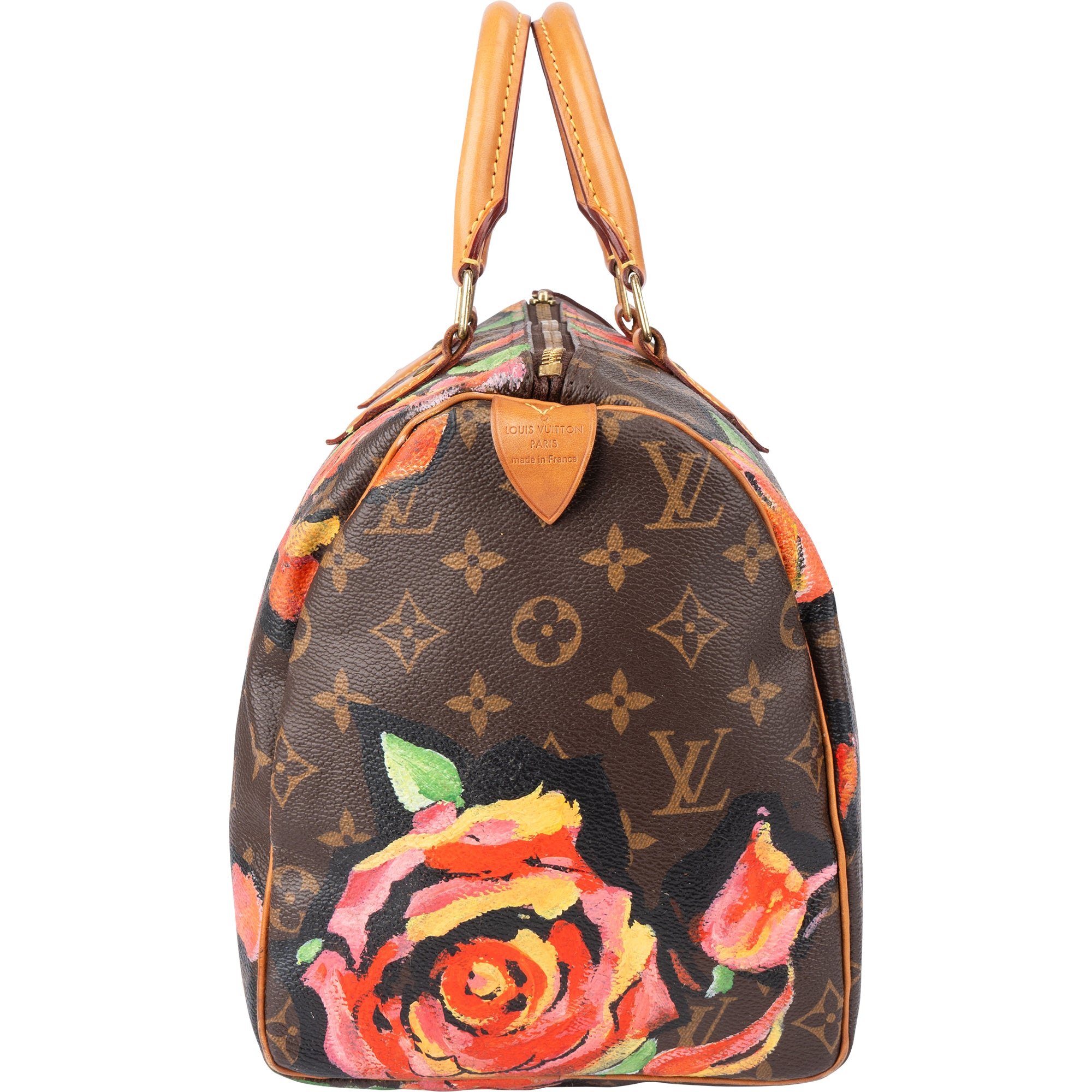 Lv Roses Logo Louis Vuitton Canvas Monogram Roses By Stephen Sprouse Speedy 30 Handb ...