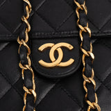 Chanel Quilted Lambskin 24K Gold Single Flap Crossbody Bag