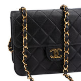 Chanel Quilted Lambskin 24K Gold Single Flap Crossbody Bag