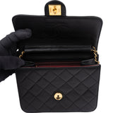Chanel Quilted Lambskin 24K Gold Single Flap Crossbody Bag