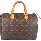 Louis Vuitton Canvas Monogram Speedy 30 Handbag