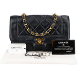 Chanel Quilted Lambskin 24K Gold Single Flap Crossbody Bag