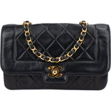 Chanel Quilted Lambskin 24K Gold Single Flap Crossbody Bag