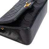 Chanel Quilted Lambskin 24K Gold Single Flap Crossbody Bag