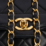 Chanel Quilted Lambskin 24K Gold Single Flap Crossbody Bag