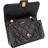 Chanel Quilted Lambskin 24K Gold Single Flap Crossbody Bag