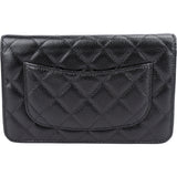 Chanel Quilted Caviar Leather Wallet On Chain Crossbody Bag