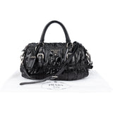 Prada Quilted Patent Leather City Handbag