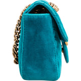 Gucci Chevron Velvet GG Marmont Small Crossbody Bag