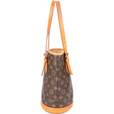 Louis Vuitton Canvas Monogram Bucket PM Shoulder Bag