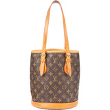 Louis Vuitton Canvas Monogram Bucket PM Shoulder Bag