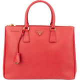 Prada Red Saffiano Leather Galleria Handbag