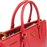 Prada Red Saffiano Leather Galleria Handbag