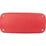 Prada Red Saffiano Leather Galleria Handbag