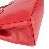 Prada Red Saffiano Leather Galleria Handbag
