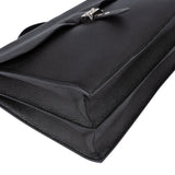 Hermès Noir Leather Sac á Dépéches Business Handbag