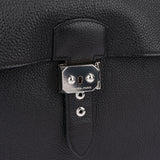 Hermès Noir Leather Sac á Dépéches Business Handbag