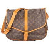 Louis Vuitton Canvas Monogram Saumur 35 Crossbody Bag