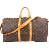 Louis Vuitton Canvas Monogram Keepall 55 Bandouliere
