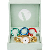 Gucci Gold Tone Change Bezel Bezel Chain 11/12.2 Woman Watch