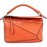 Loewe Orange Leather Puzzle Handbag