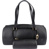 Louis Vuitton Noir Epi Leather Soufflot Set Handbag
