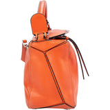 Loewe Orange Leather Puzzle Handbag