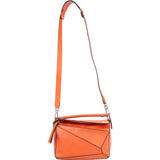 Loewe Orange Leather Puzzle Handbag