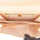 Fendi Leather Crystal FF Buckle Baguette Handbag