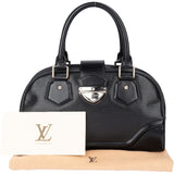 Louis Vuitton Noir Epi Leather Montaigne GM Handbag