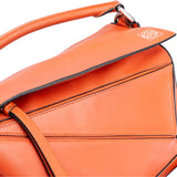 Loewe Orange Leather Puzzle Handbag