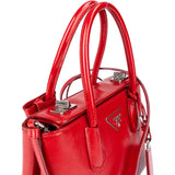 Prada Red Patent Leather Galleria Turnlock Handbag
