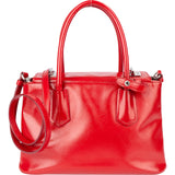 Prada Red Patent Leather Galleria Turnlock Handbag