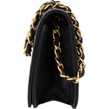 Chanel Quilted Lambskin 24K Gold Single Flap Crossbody Bag